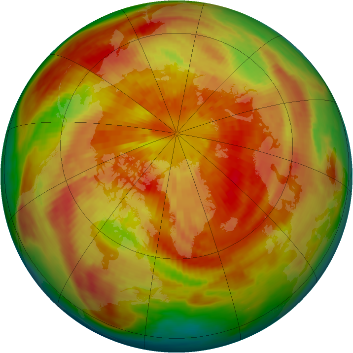 Arctic ozone map for 20 March 1981